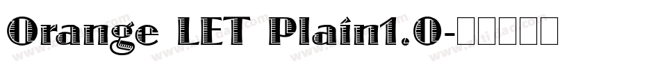 Orange LET Plain1.0字体转换